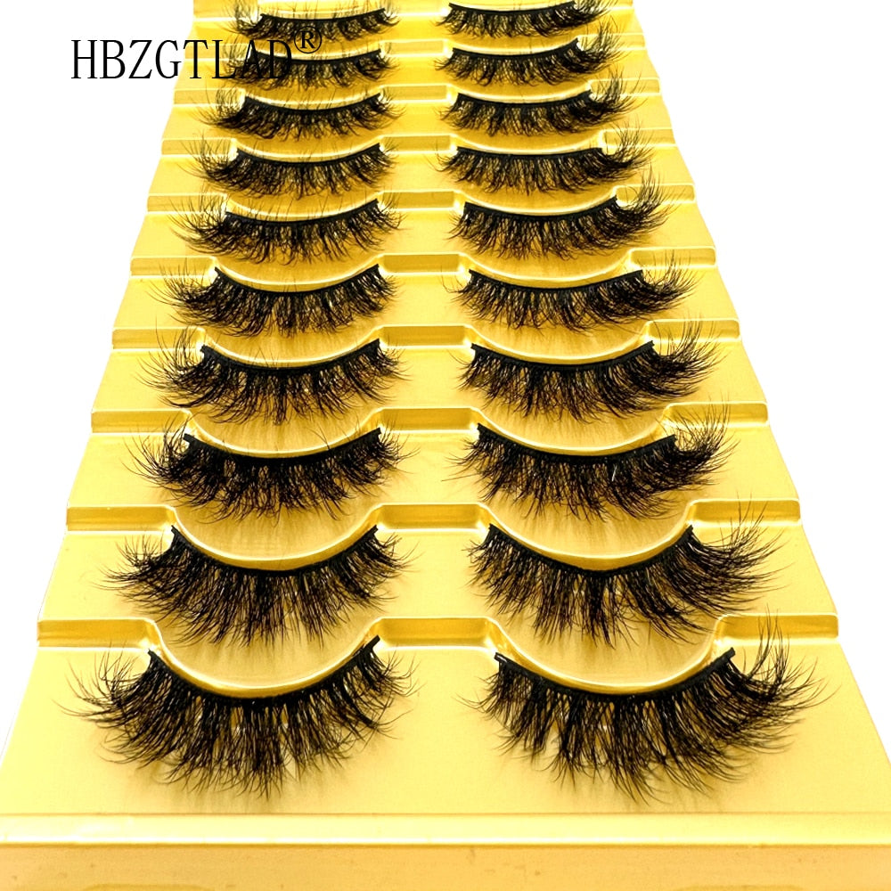 10 Pairs Natural False Eyelashes Fake Lashes Long Makeup 3d Mink Lashes Extension Eyelash Mink Eyelashes