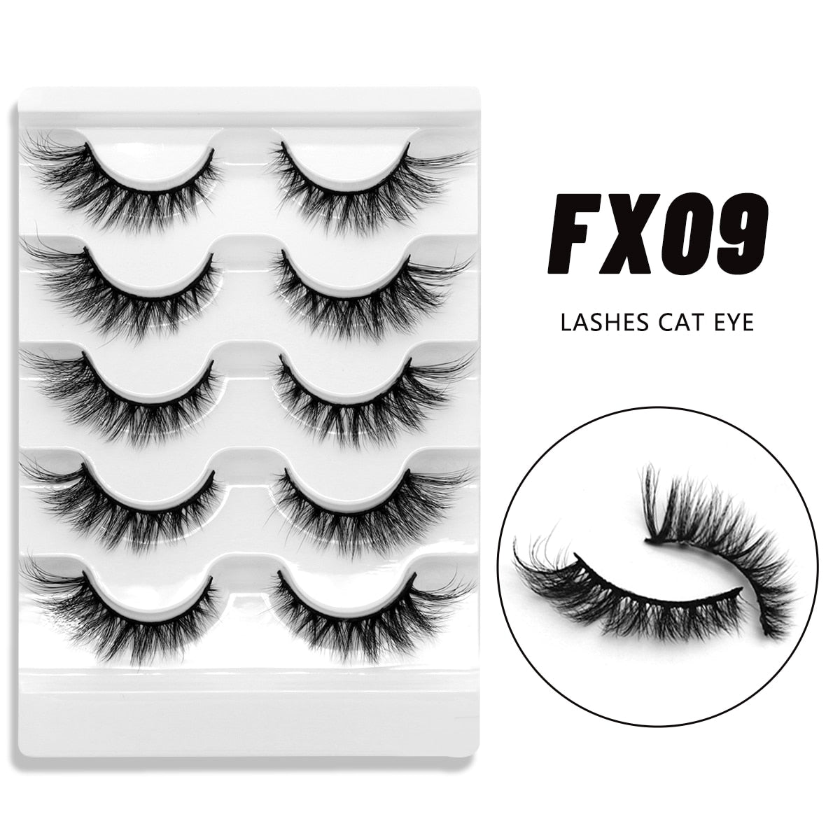 Cat Eye Lashes Faux Mink Eyelashes Natural long Full Strip Lashes Winged End Eye Elongated Fake Lashes Soft Eyelashes