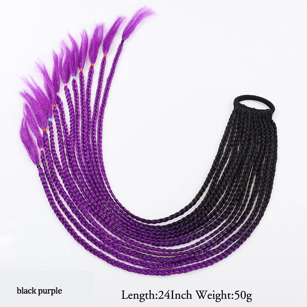 Synthetic Heat Resistant Braided Fishtail Fishbone Drawstring Ponytail Hairpiece Blonde Hair Extensions For Woman