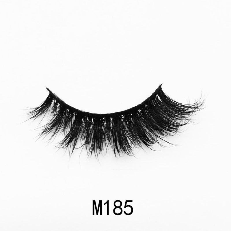 Handmade Mink Eyelashes 3D Curl Winged Natural Realistic Messy End Eye Elongated Thick False Eyelashes Soft Fake Eyelashes