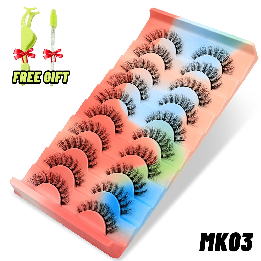 Dramatic False Eyelashes Cosplay 5/10 Pair 3D Mink Eyelashes Natural False Eyelashes