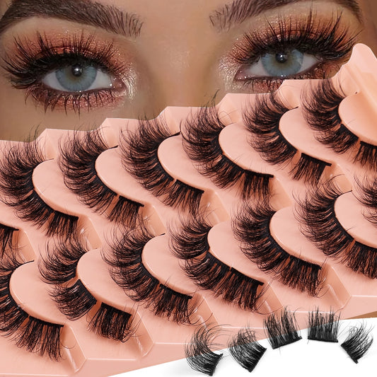 D Curl Lash Clusters Fluffy False Eyelashes 13mm 22mm Wispy Volume Individual Lashes Extensions Natural Fake Eyelashes Clusters