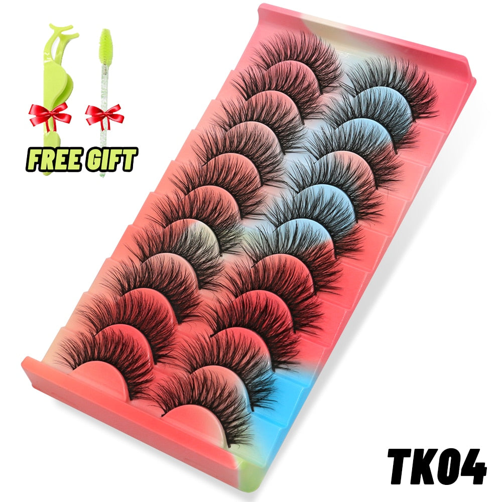 Dramatic False Eyelashes Cosplay 5/10 Pair 3D Mink Eyelashes Natural False Eyelashes