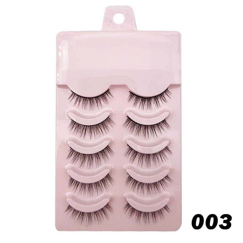 Manga Lashes 5pairs Natural Lashes 19 Styles of False Eyelashes Faux Cils Anime Lashes Soft  Daily Dating Lashes