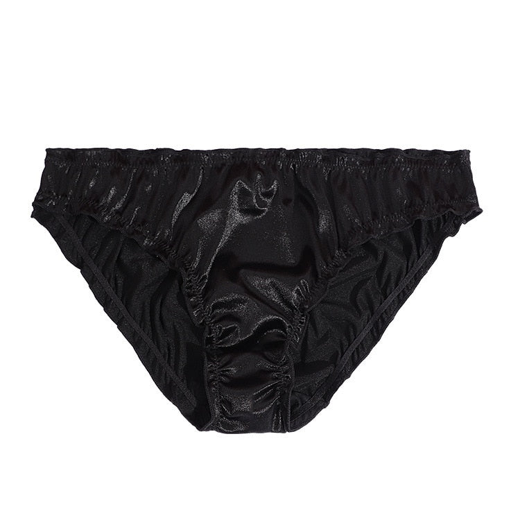 Large Size Ladies Underwear Low Waist Spot Sexy Soft Comfortable Super Elastic Satin Pants Cotton