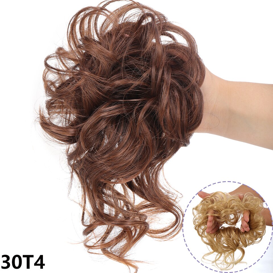 Synthetic Claw Chignon Clip in Hair Bun Messy Curly Hair Hairpieces Natural Wavy Curly Combs add Hair Volume for Women