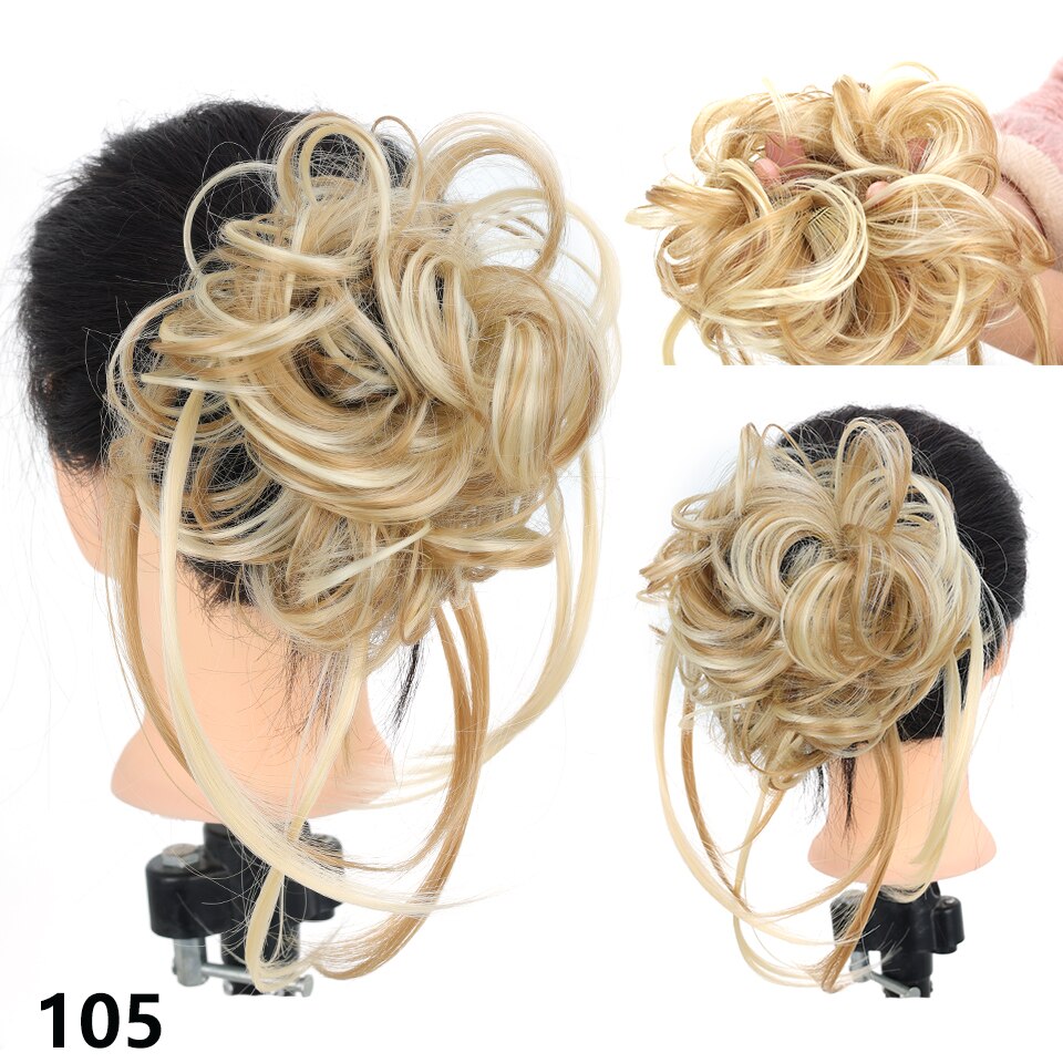 Synthetic Claw Chignon Clip in Hair Bun Messy Curly Hair Hairpieces Natural Wavy Curly Combs add Hair Volume for Women