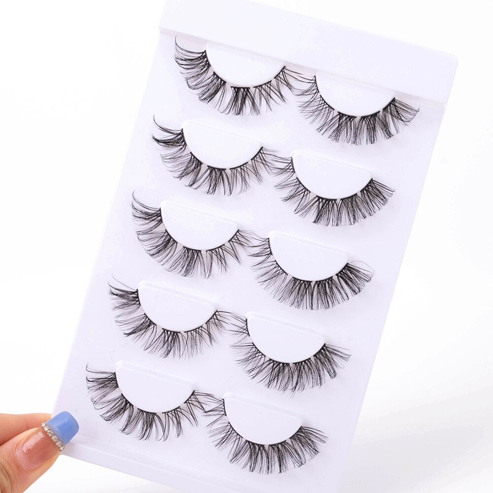3/5Pairs Eyelash Beam Clusters Eyelash Extension DIY Individual Lashes Extension Half Segment Cluster Lashes