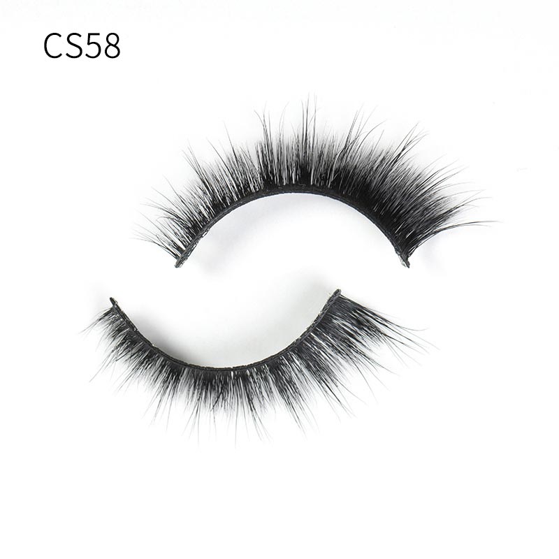 Handmade Mink Eyelashes 3D Curl Winged Natural Realistic Messy End Eye Elongated Thick False Eyelashes Soft Fake Eyelashes