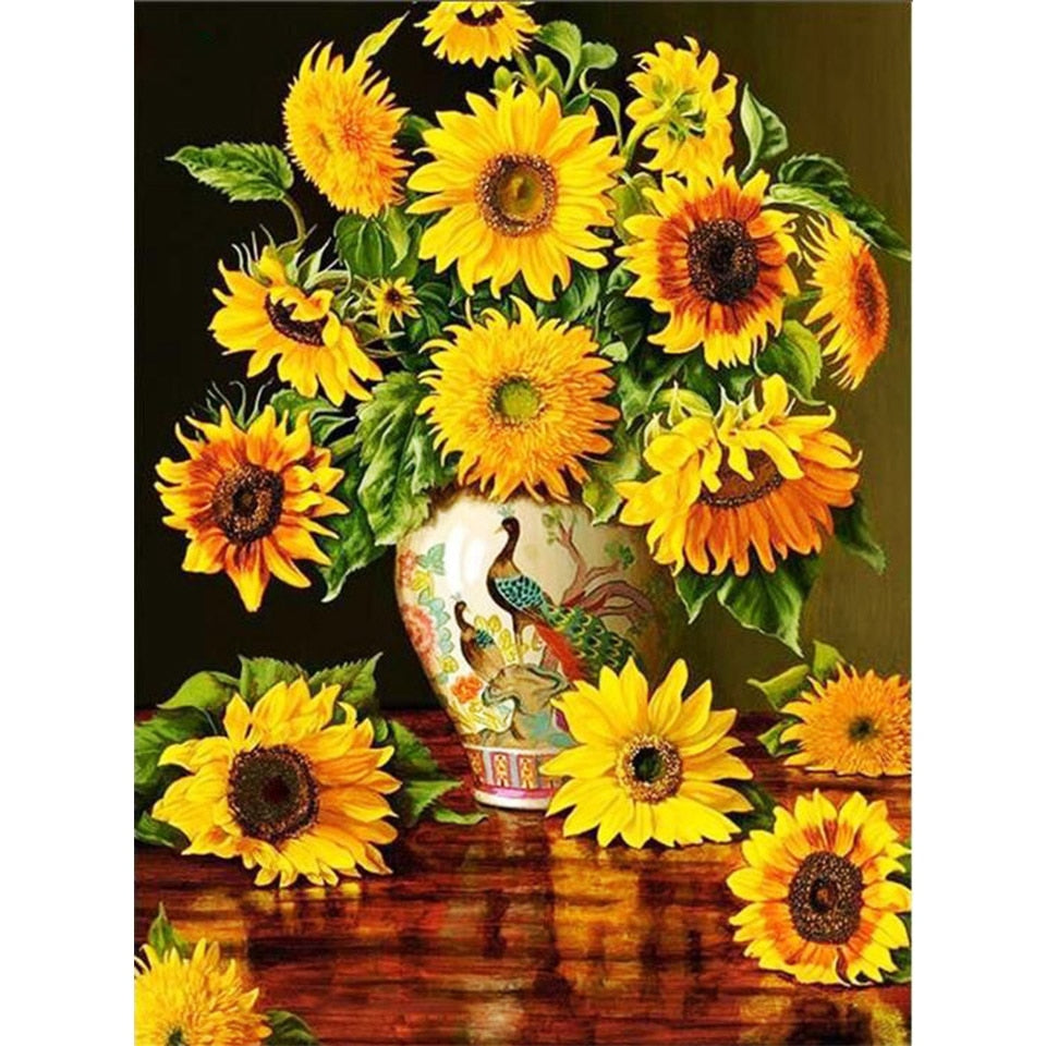 Diamond painting 5D Flower Diamond Mosaic Full Round Diamond  Embroidery DIY Rhinestone Cross stitch Home Decor Diamond painting