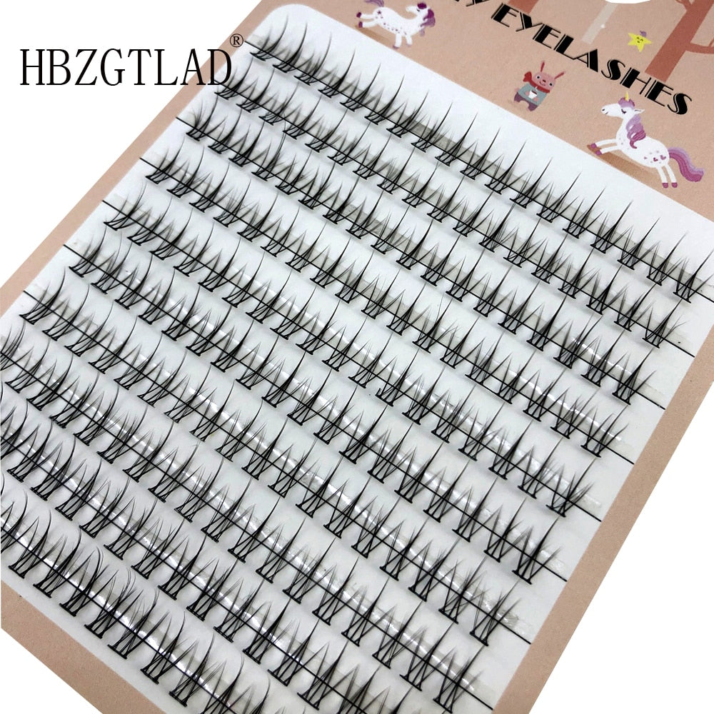 DIY Lashes Thick Little Devil False Eyelashes Bundles Single Cluster Segmented Natural Simulation Cos Eyelashes Eye Extension