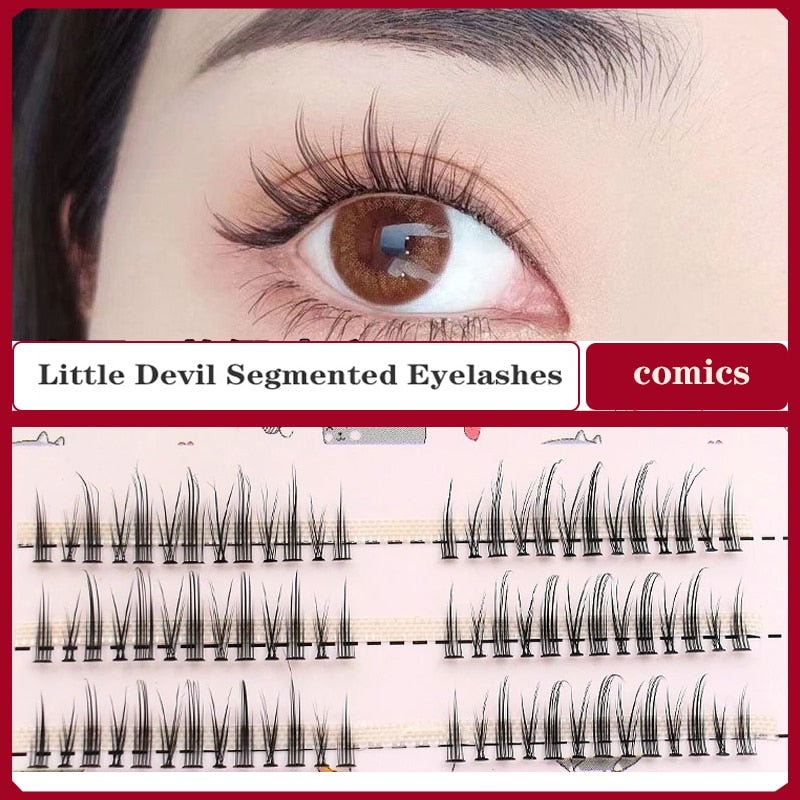 Little Devil Cosplay Lash Extension False Eyelashes A box of three pairs  Japanese Fairy Eyelashes Daily Eye