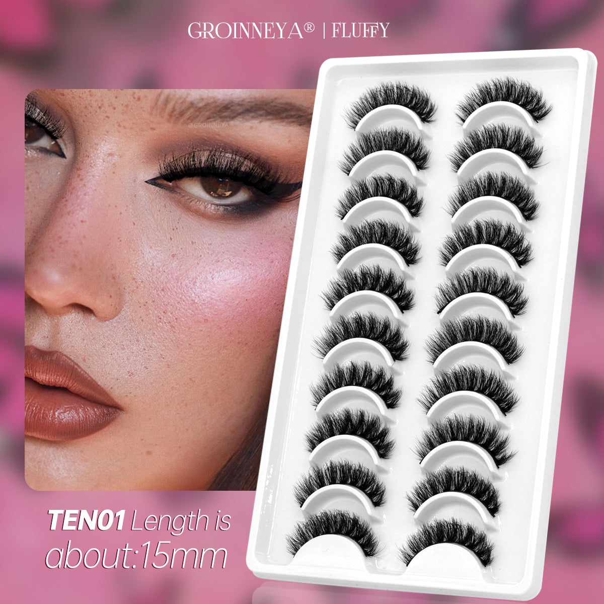 10 Pairs Natural False Eyelashes Fake Lashes Long 3d Mink Lashes Extension Eyelash Mink Eyelashes