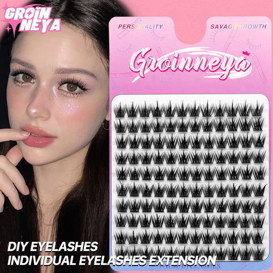 DIY Lashes 120 pcs Eyelash Extension C Curl Long Individual Lashes Mixed Tray Faux Mink Lash Clusters Extensions