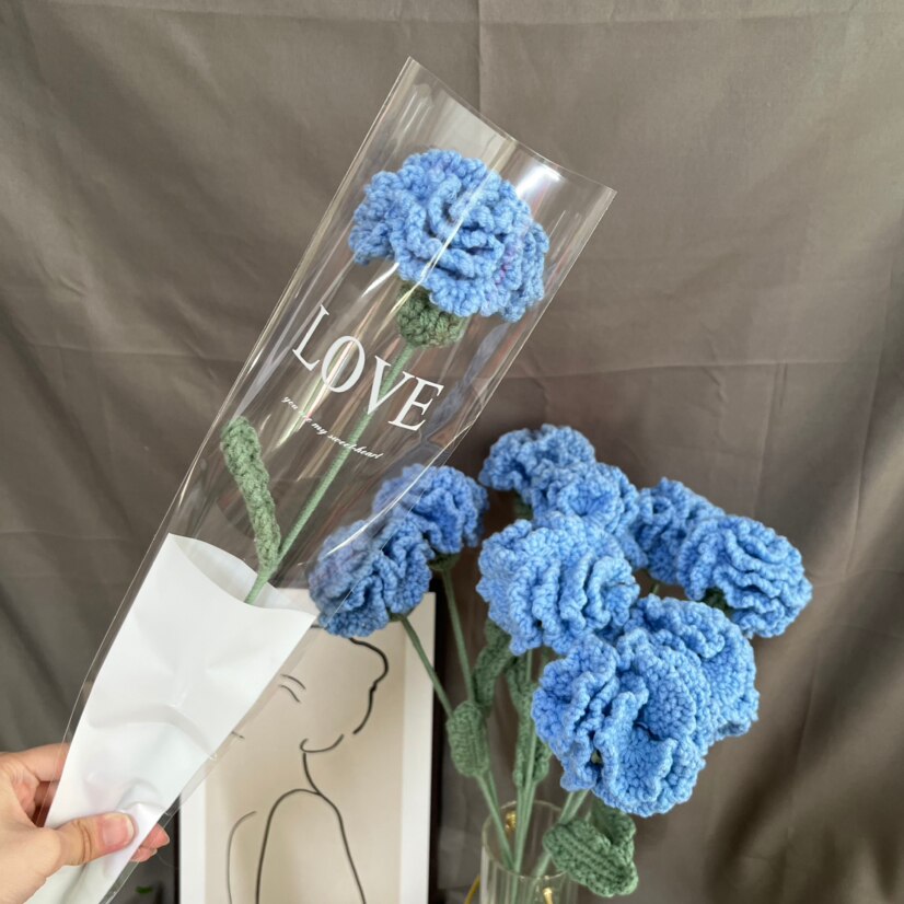 knitting Rose Flower Daisy Bouquet Sunflower Hand-Knitted Fake Flower knit flower Home Creative Decorate Gift