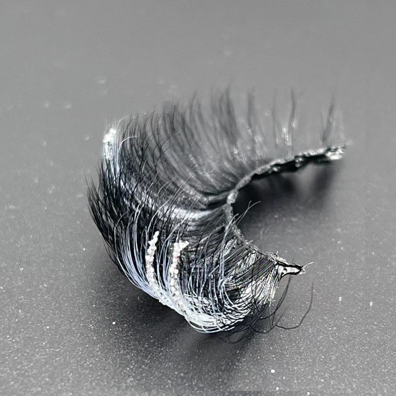 Glitter ombre Colored Lashes 20MM Mink Lashes Dramatic Colorful Natural Eyelashes Extension Fake Eyelashes