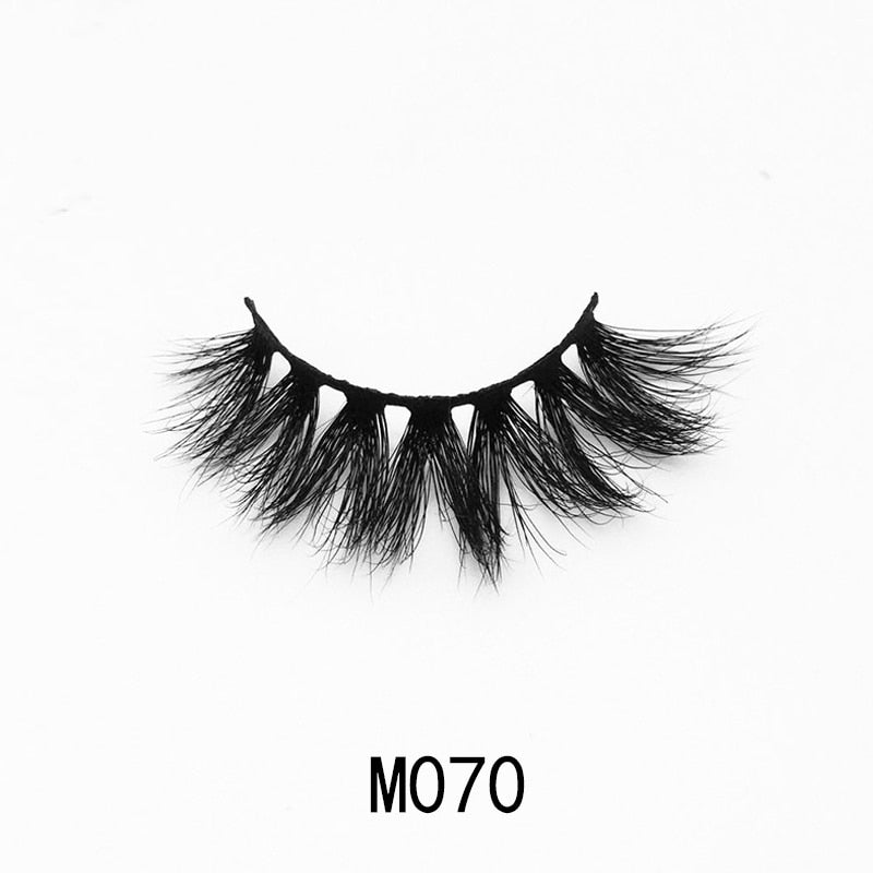 Handmade Mink Eyelashes 3D Curl Winged Natural Realistic Messy End Eye Elongated Thick False Eyelashes Soft Fake Eyelashes