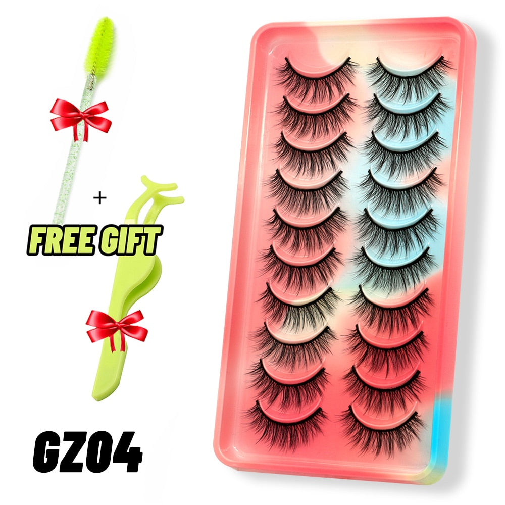 Dramatic False Eyelashes Cosplay 5/10 Pair 3D Mink Eyelashes Natural False Eyelashes