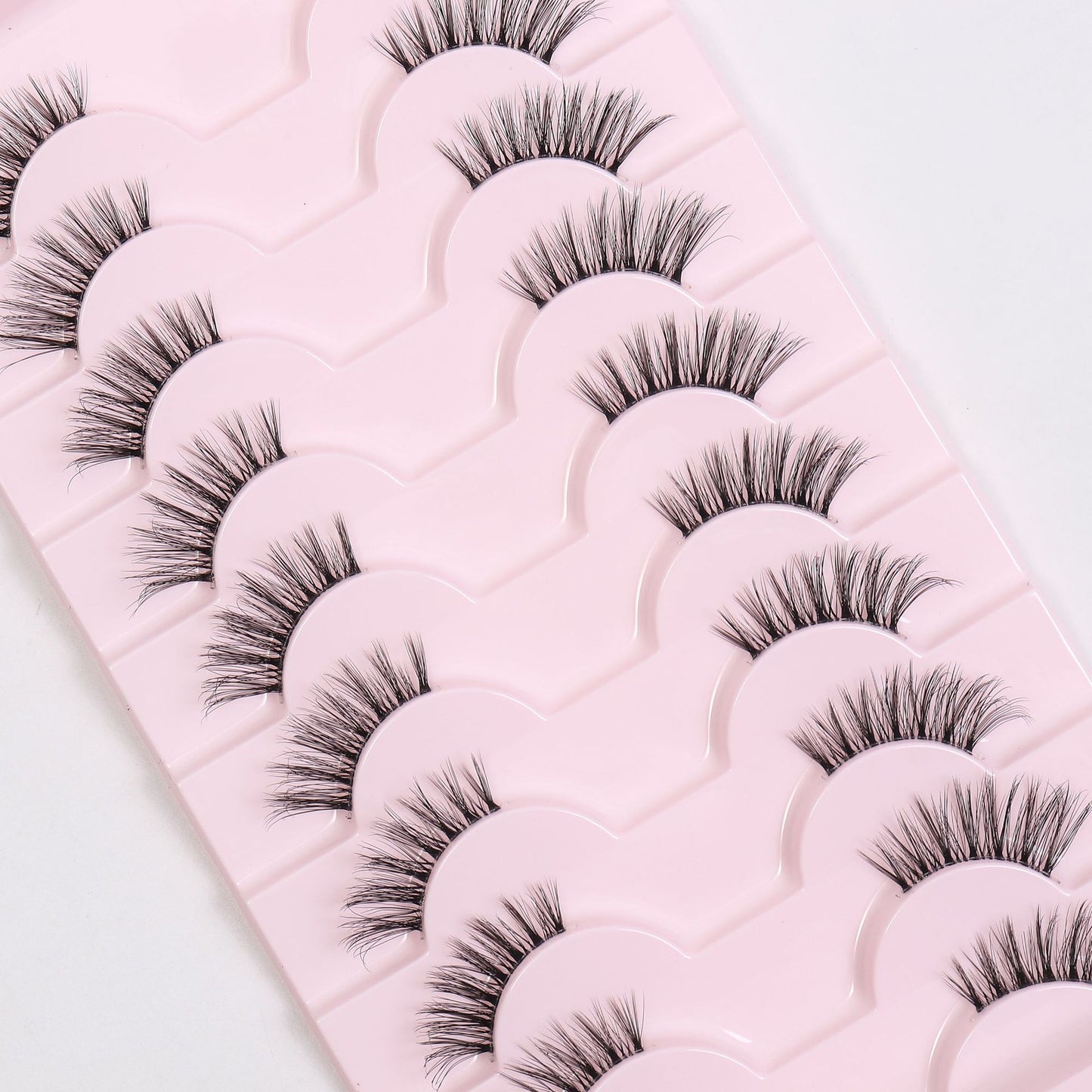 10 Pairs False Eyelashes Extension Natural Long Soft Fluffy Half Eye Cat Lashes Faux Mink Lashes Cils Magnétique