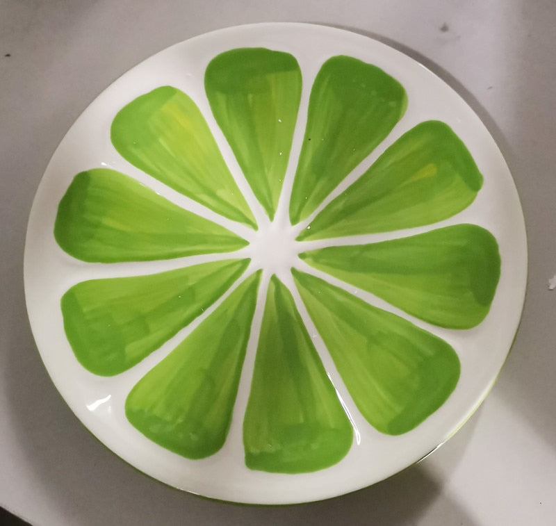 Fruit Shaped Ceramic Salad Plate Creative Cute Household Dishes Snack Dishes Withunfathomable Plate