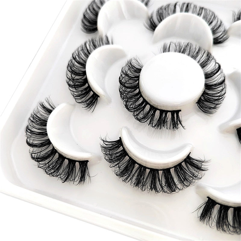 DD Curl 10-23mm Lashes 3D Mink Eyelashes Reusable Fluffy Strip Lashes eyelashes extensions