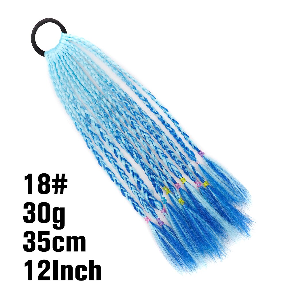 Synthetic Heat Resistant Braided Fishtail Fishbone Drawstring Ponytail Hairpiece Blonde Hair Extensions For Woman