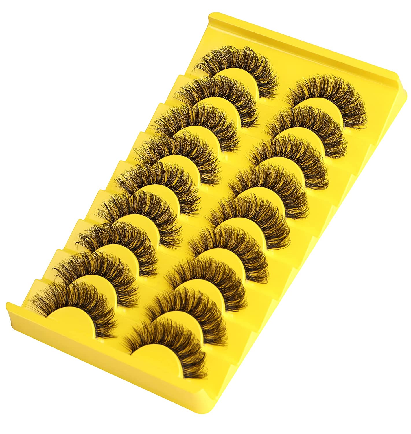 10Pairs Transparent Band Lashes Natural Long 3D Faux Mink False Eyelashes Handmade Fluffy Volume Eye Lash Cilios