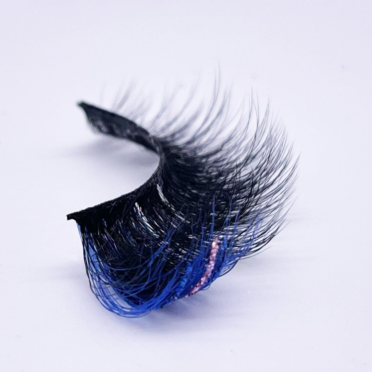 Glitter ombre Colored Lashes 20MM Mink Lashes Dramatic Colorful Natural Eyelashes Extension Fake Eyelashes