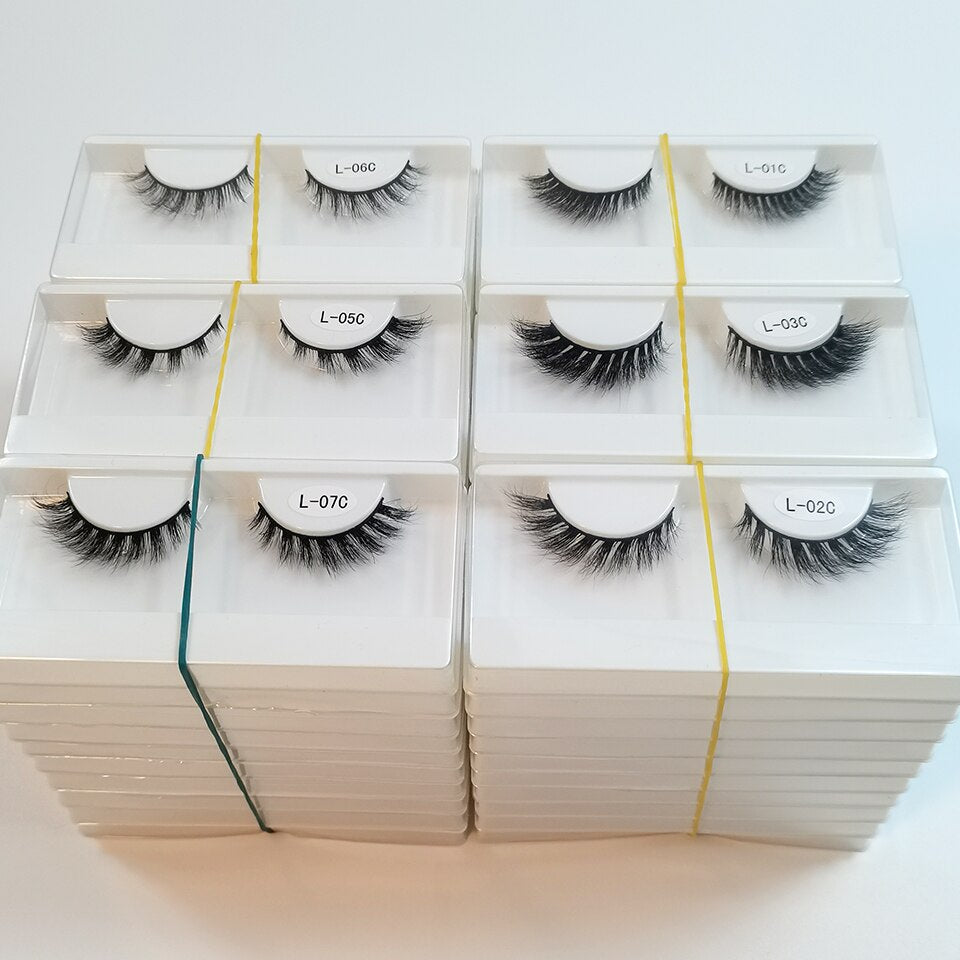 Cat Eye Lashes Faux Cils Cute Makeup 5/10/30/50 Pairs Lash Pack Natural Winged Short Mink Eyelashes Bundle