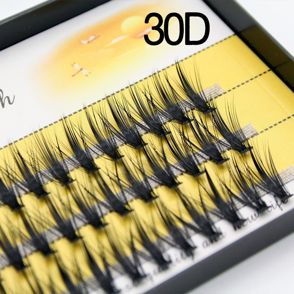 Fluffy 40D Eyelash Extension Mega Thick Natural Long Volume Effect Faux Lahses Bunche Individual