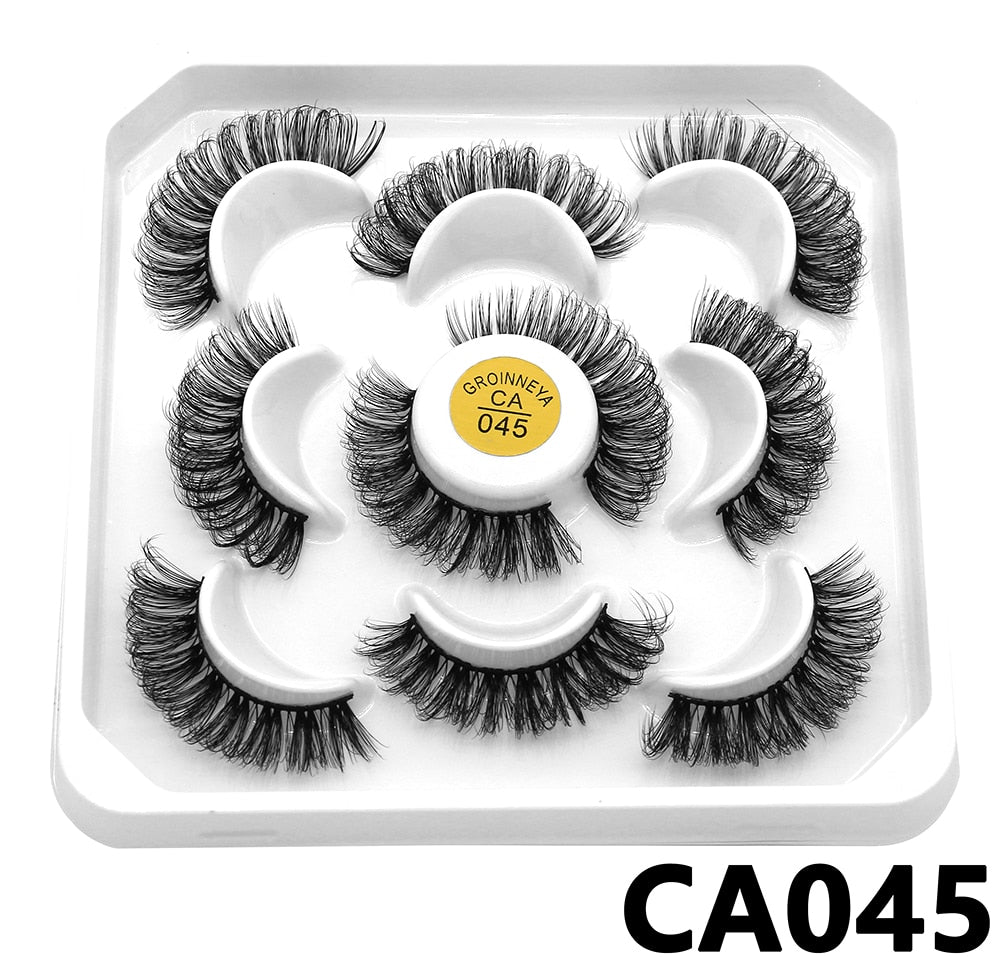 DD Curl 10-23mm Lashes 3D Mink Eyelashes Reusable Fluffy Strip Lashes eyelashes extensions