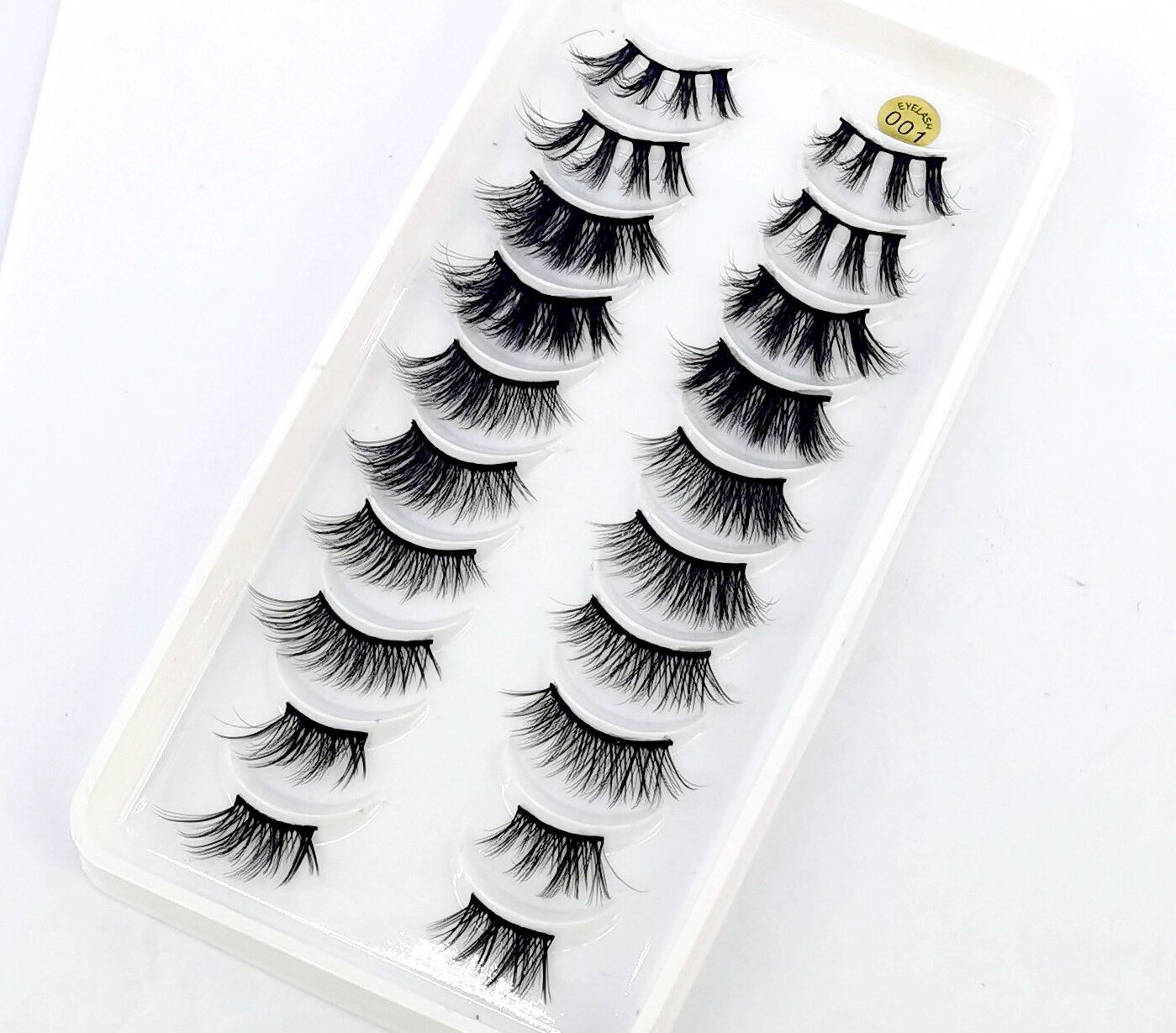 10 Pairs Crisscross Half Eye Lashes Natural False Eyelashes Handmade Faux 3D Mink Lashes Eyelash Extension