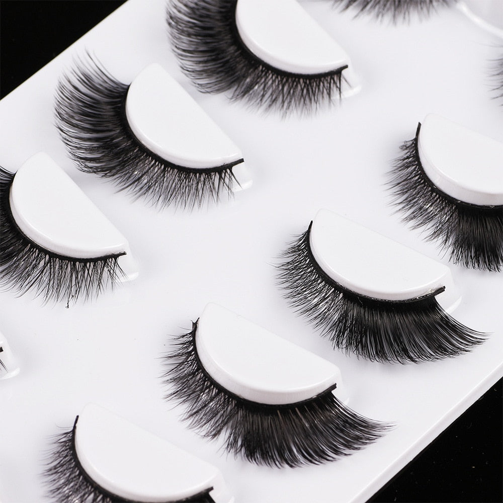 Handmade False Eyelashes 3D Mink Natural Messy End Eye Elongated Thick False Eyelashes False Eyelashes