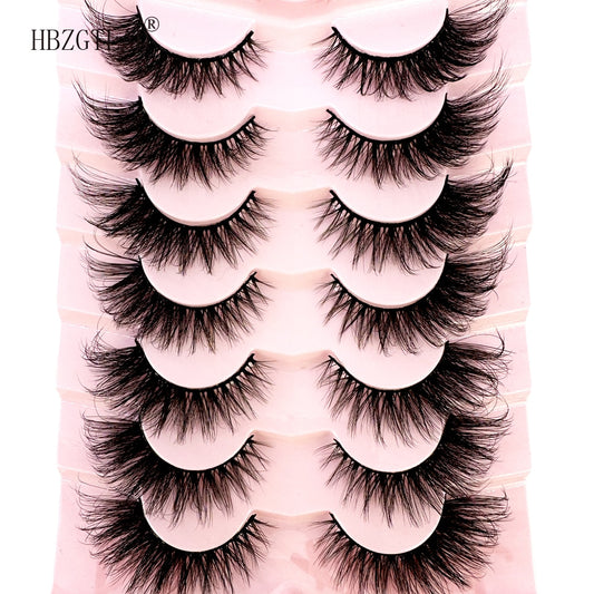 7Pairs Manga eyelashes soft fluffy lashes false eyelashes dramatic 3d mink lashes lash extension 3d