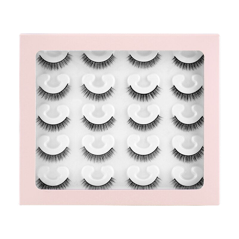Lashes Natural Cat Eye Look black False Eyelashes Wispy Lashes Fluffy 3D Faux Mink Eyelashes Fake Eyelashes 10Pairs Pack