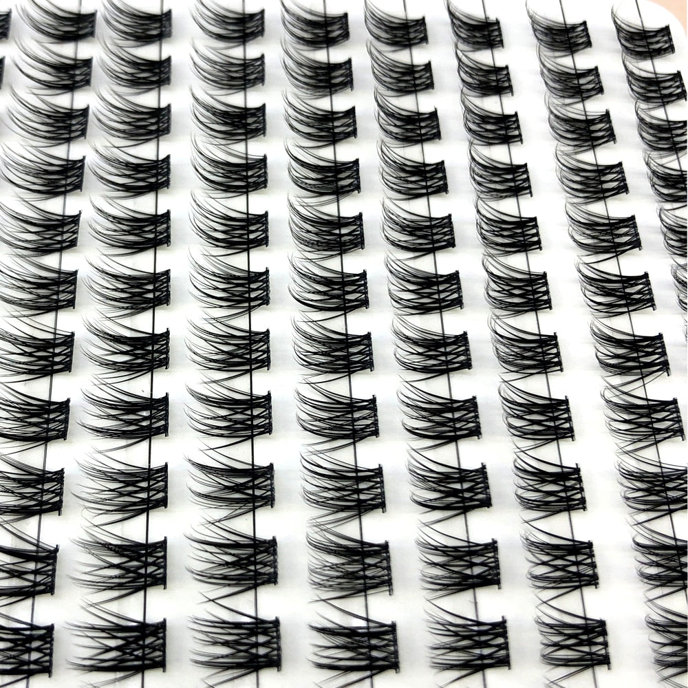 Diy Grafting 3D Fluffy Single Cluster False Lashes Dramatic Volume Fans Individual Eyelash Segmented Lashes Natural Faux Lashes