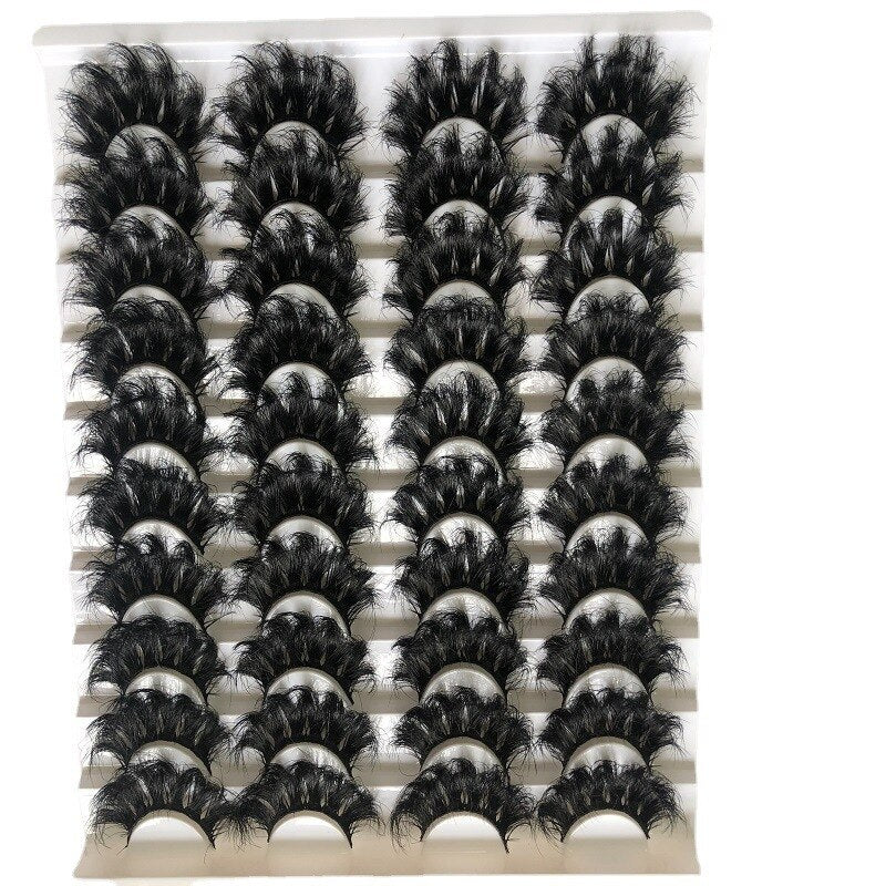 20Pairs 25mm 3D Mink Lashes Bulk Russian Volume Fluffy Natural False Eyelashes Thick Dramatic Mink Eyelashes