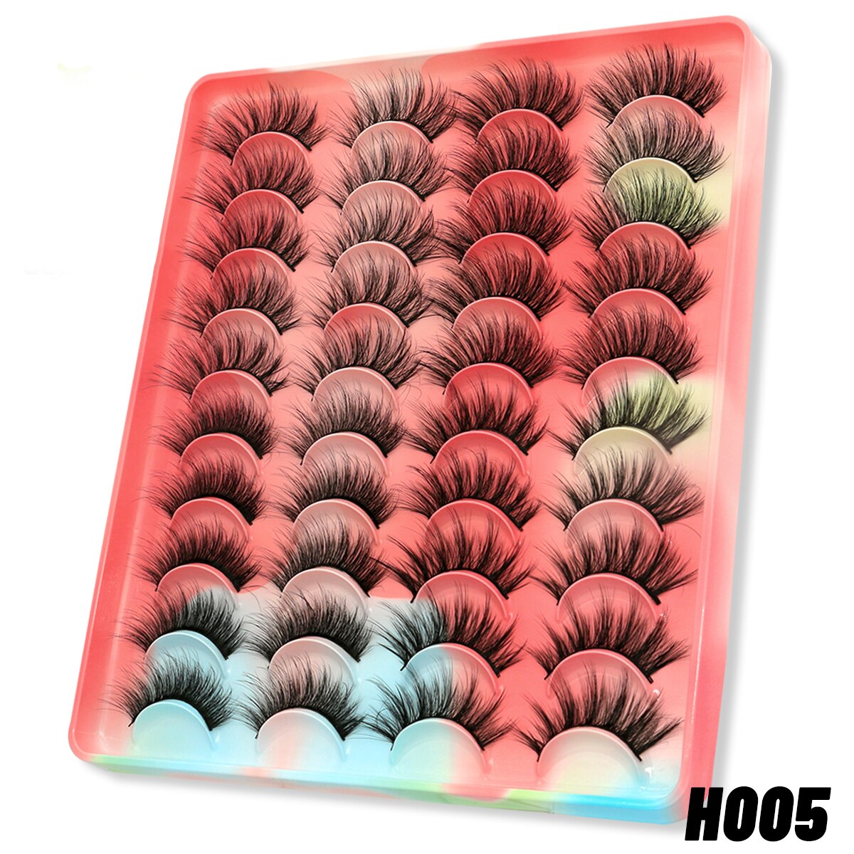 20 pairs Eyelashes Natural False Lashes 3D Manga Lashes y2k Winged Natural Realistic Cat Eye Eyelash Extension