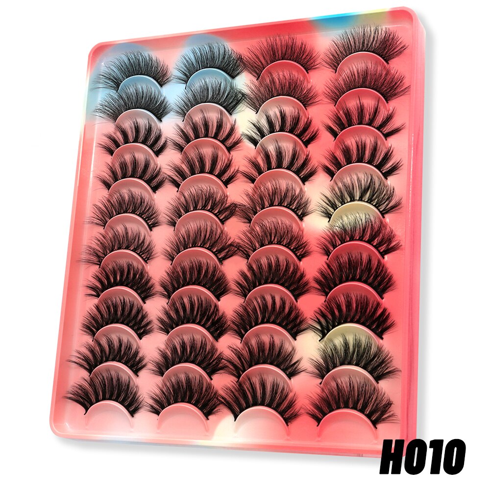20 pairs Eyelashes Natural False Lashes 3D Manga Lashes y2k Winged Natural Realistic Cat Eye Eyelash Extension