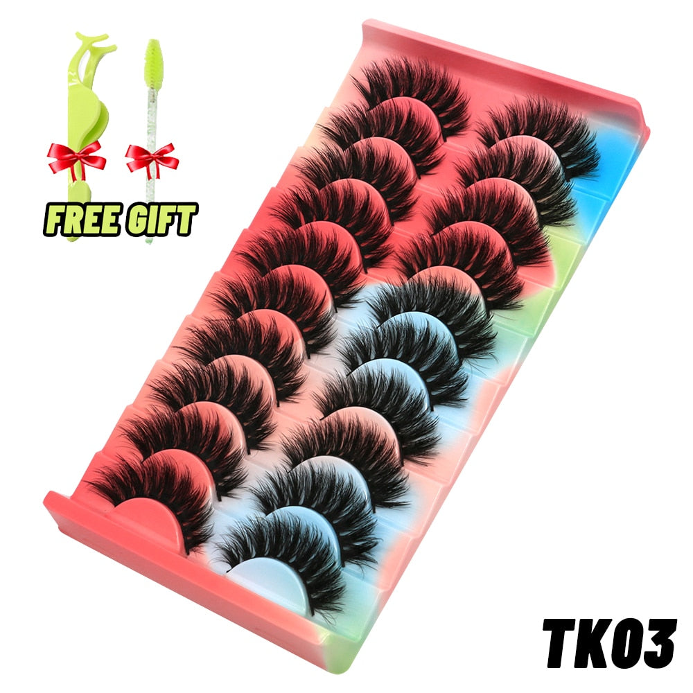 Dramatic False Eyelashes Cosplay 5/10 Pair 3D Mink Eyelashes Natural False Eyelashes