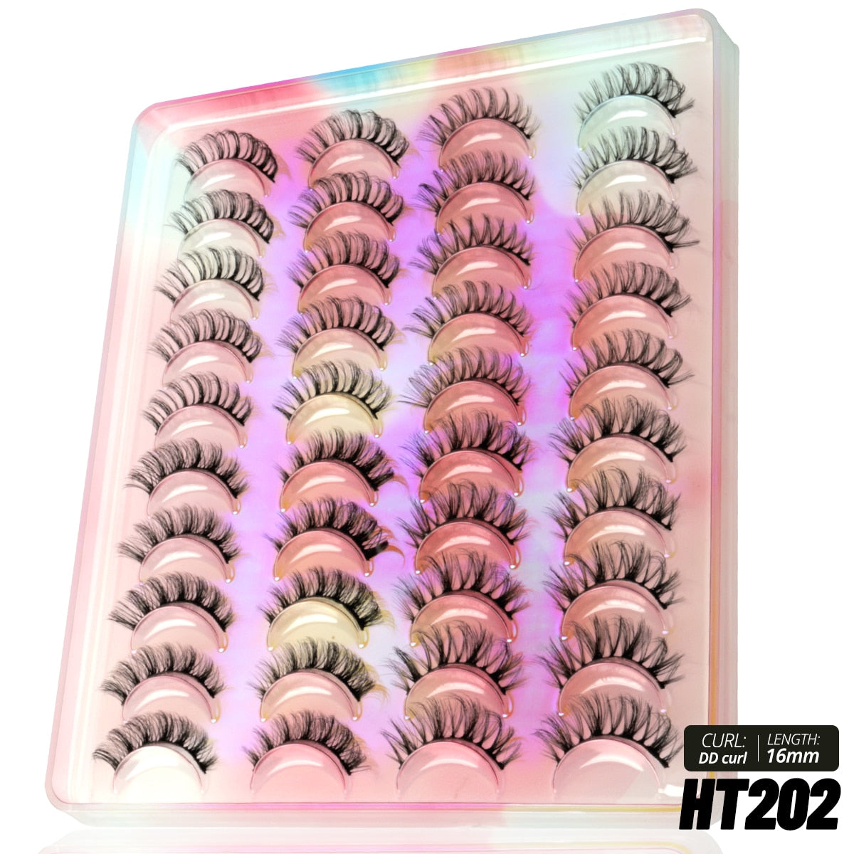 20 pairs Eyelashes Natural False Lashes 3D Manga Lashes y2k Winged Natural Realistic Cat Eye Eyelash Extension