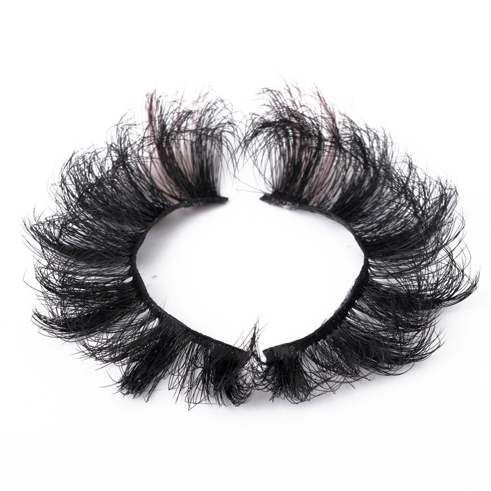 Color False Eyelash Fluffy Lashes Dramatic Messy Long 3d 5d Mink Lashes Mixed Colored Faux Cils