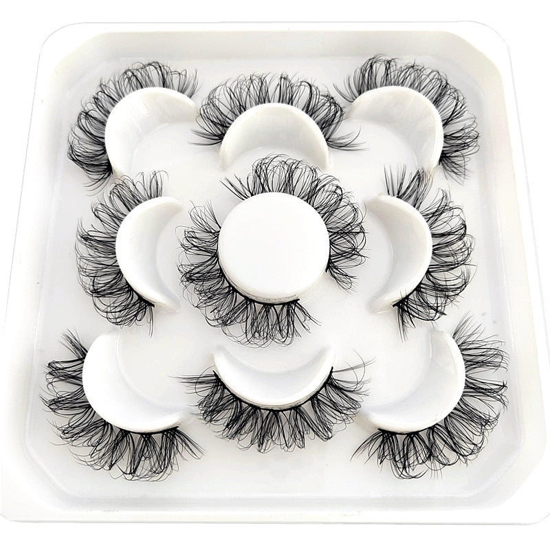 DD Curl 10-23mm Lashes 3D Mink Eyelashes Reusable Fluffy Strip Lashes eyelashes extensions