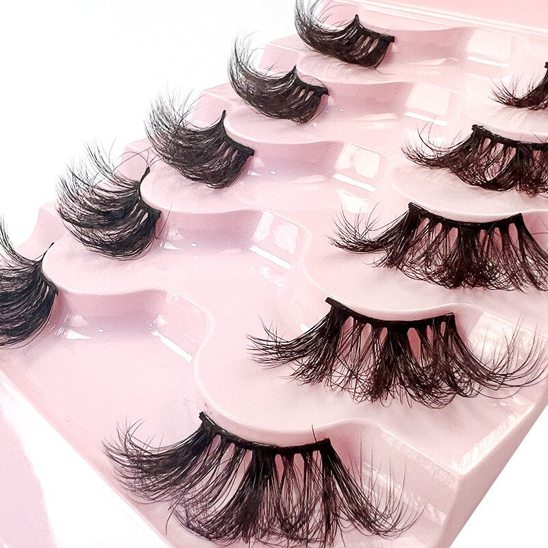 5 Pairs Half Lashes Natural Half Eye False Eyelashes Fake Lashes 3D Mink Lashes Eyelash Extension