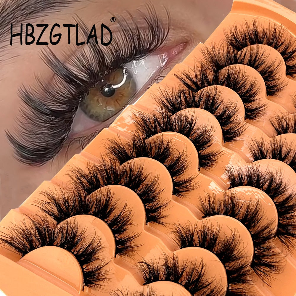 9 Pairs Eyelashes Soft Fluffy 3D Mink False Eyelashes Thick HandMade Volume Mink Lashes Faux Cils Natural Fake Lash
