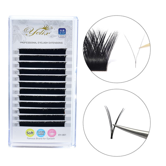 V Shape Auto-Fans Lashes Soft Easy Fan Eyelash Extension Volume Lash Extension Premium Natural Individual Lashes Mink