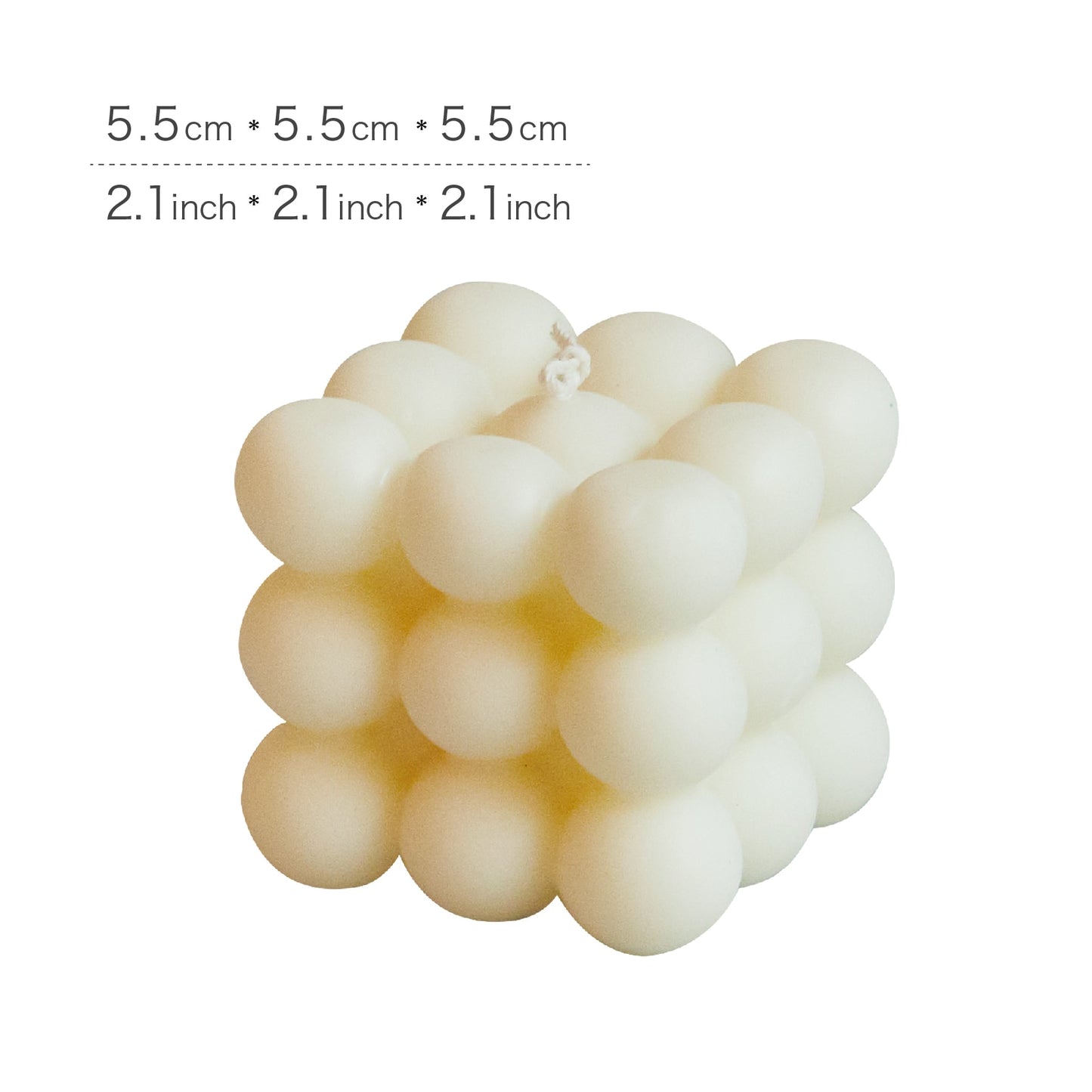 Small Bubble Cube Candle Soy Wax Aromatherapy Scented Candles Relaxing 1PC
