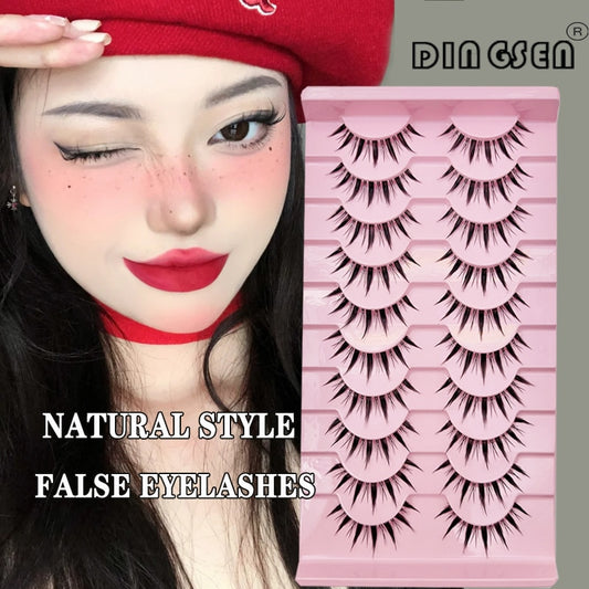 Natural Lashes 5/10 Pairs Manga Lashes Little Devil Lashes False Eyelashes Anime Lashes Full Strip Lashes Band Eyelashes