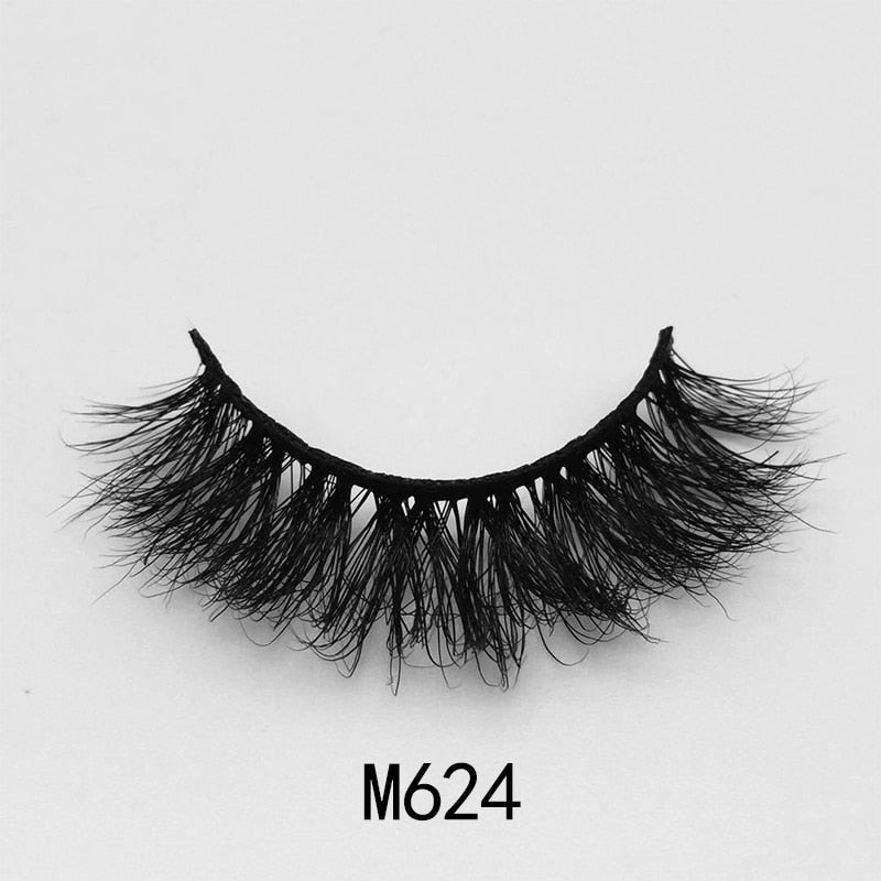 Handmade Mink Eyelashes 3D Curl Winged Natural Realistic Messy End Eye Elongated Thick False Eyelashes Soft Fake Eyelashes