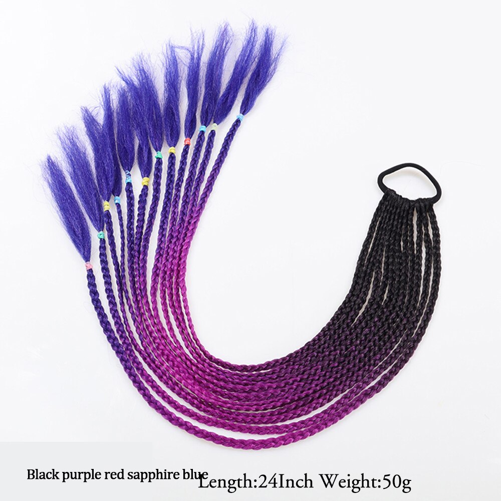 Synthetic Heat Resistant Braided Fishtail Fishbone Drawstring Ponytail Hairpiece Blonde Hair Extensions For Woman
